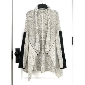 Christina Haack Michael Stars Leather Cardigan